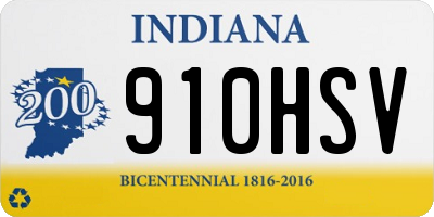 IN license plate 910HSV