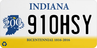 IN license plate 910HSY