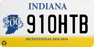 IN license plate 910HTB