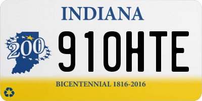 IN license plate 910HTE