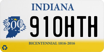 IN license plate 910HTH