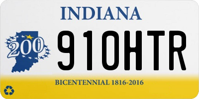 IN license plate 910HTR