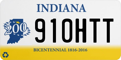 IN license plate 910HTT