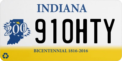 IN license plate 910HTY