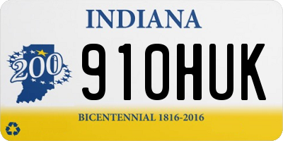 IN license plate 910HUK