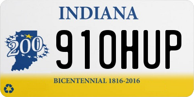 IN license plate 910HUP