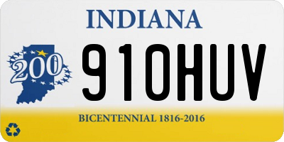 IN license plate 910HUV