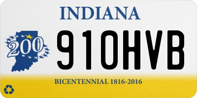 IN license plate 910HVB