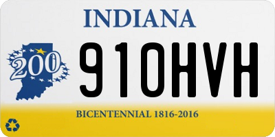 IN license plate 910HVH