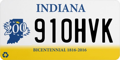IN license plate 910HVK