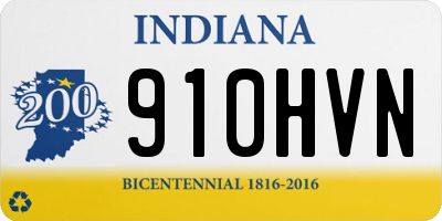 IN license plate 910HVN