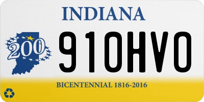 IN license plate 910HVO