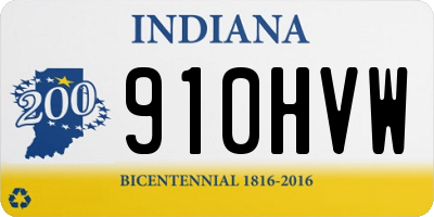 IN license plate 910HVW