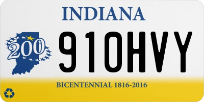 IN license plate 910HVY