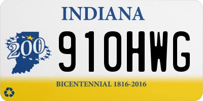 IN license plate 910HWG