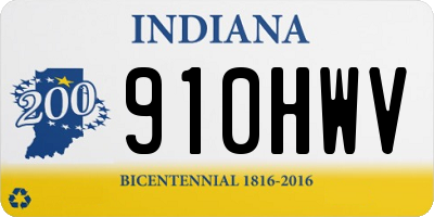 IN license plate 910HWV