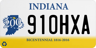 IN license plate 910HXA