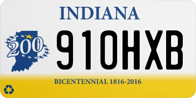 IN license plate 910HXB