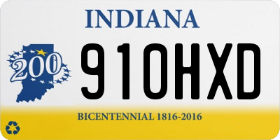 IN license plate 910HXD