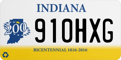 IN license plate 910HXG