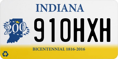 IN license plate 910HXH