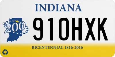 IN license plate 910HXK