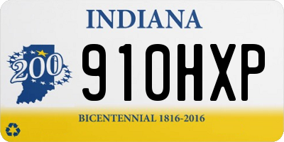 IN license plate 910HXP