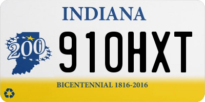 IN license plate 910HXT