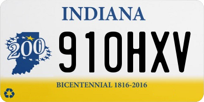 IN license plate 910HXV