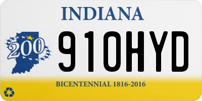 IN license plate 910HYD