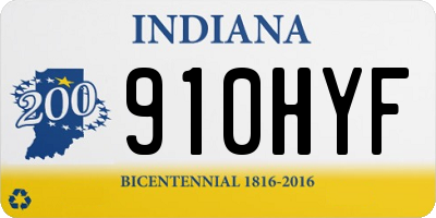 IN license plate 910HYF