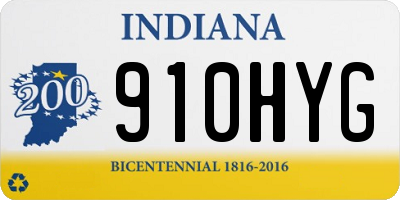 IN license plate 910HYG