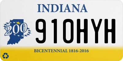 IN license plate 910HYH