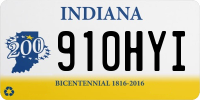 IN license plate 910HYI