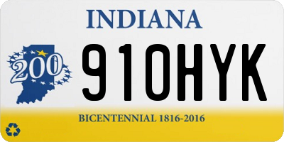 IN license plate 910HYK