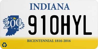 IN license plate 910HYL
