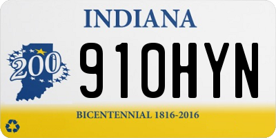 IN license plate 910HYN
