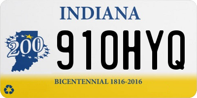 IN license plate 910HYQ