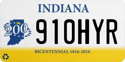 IN license plate 910HYR
