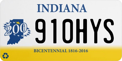 IN license plate 910HYS