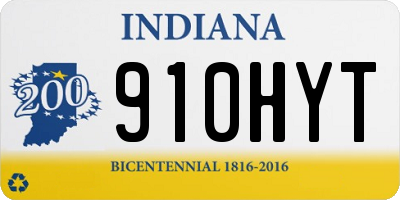 IN license plate 910HYT
