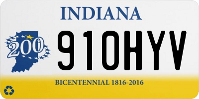 IN license plate 910HYV
