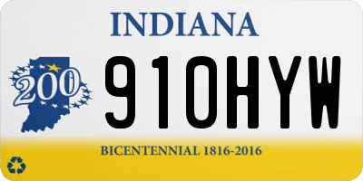 IN license plate 910HYW