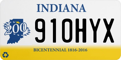 IN license plate 910HYX