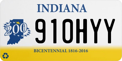 IN license plate 910HYY
