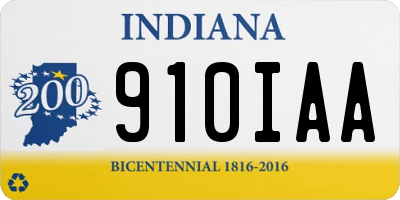 IN license plate 910IAA