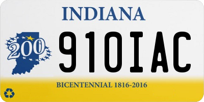 IN license plate 910IAC
