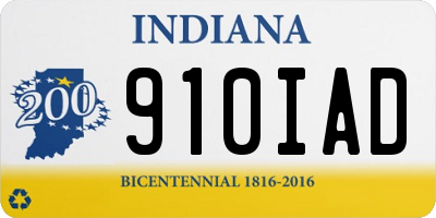 IN license plate 910IAD