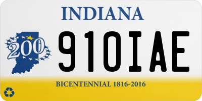 IN license plate 910IAE