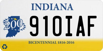 IN license plate 910IAF